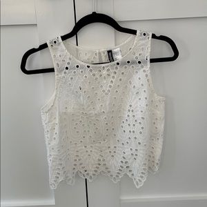 H&M Eyelet Crop Top